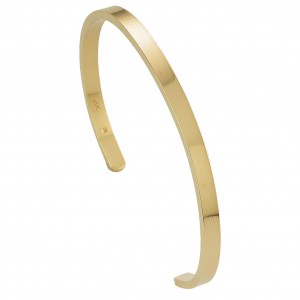 14K Gold Flat Cuff Bracelet