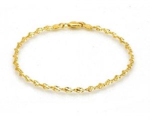 14K Gold Sparkle Twist Bracelet