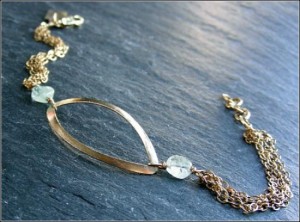 Aquamarine 14K Gold Fill Bracelet