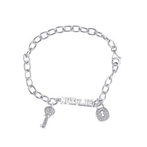 Lock and Key Personalized Name Bracelet