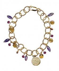 Stone and Santorini Coin Bracelet